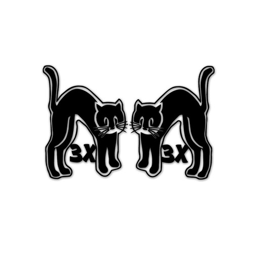 Schwarzer kater set katze - 3x,