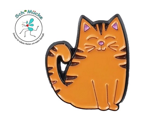 Anstecker katze kater orange - katze,