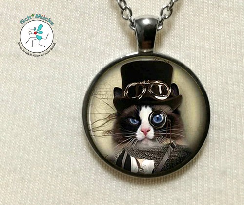 Anhänger steampunk kater - steampunk,