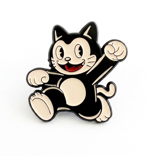 Katze emaille pin retro comic - emaille,